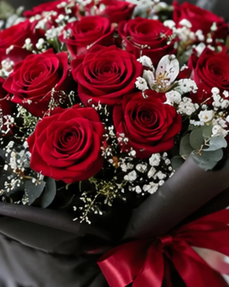 Ramo de rosas rojas